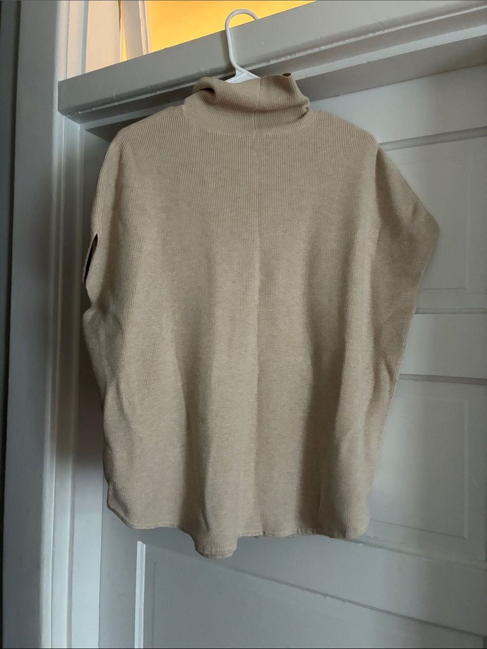 Beige Turtleneck Women's Sweater